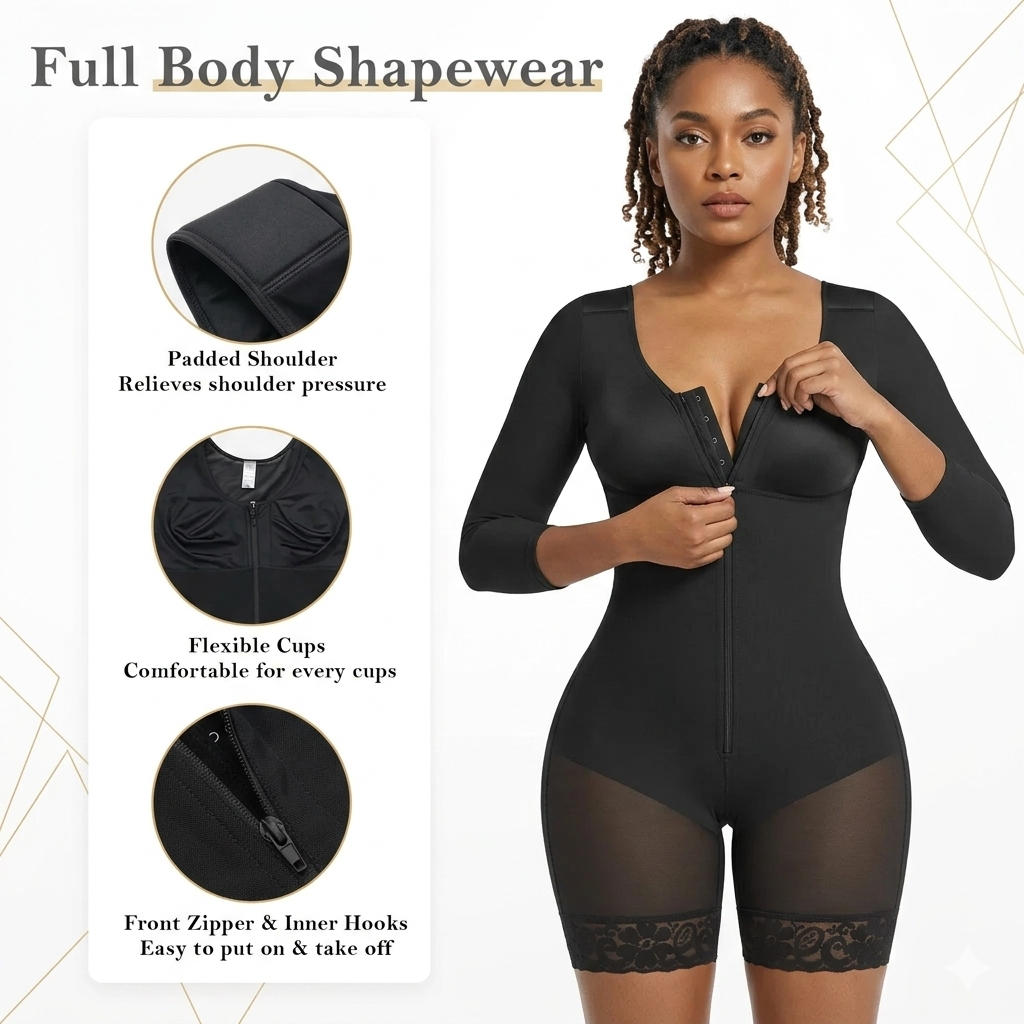RÉYA Fajas Colombianas Postpartum Shapewear with Arm Compression