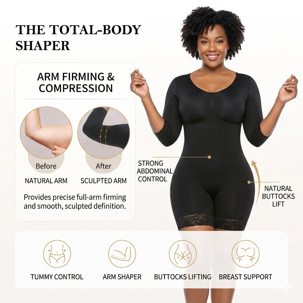RÉYA Fajas Colombianas Postpartum Shapewear with Arm Compression